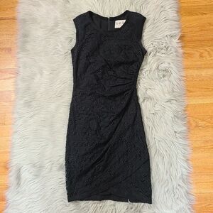 Sea New York Size 2 Black Sleeveless Eyelet Dress